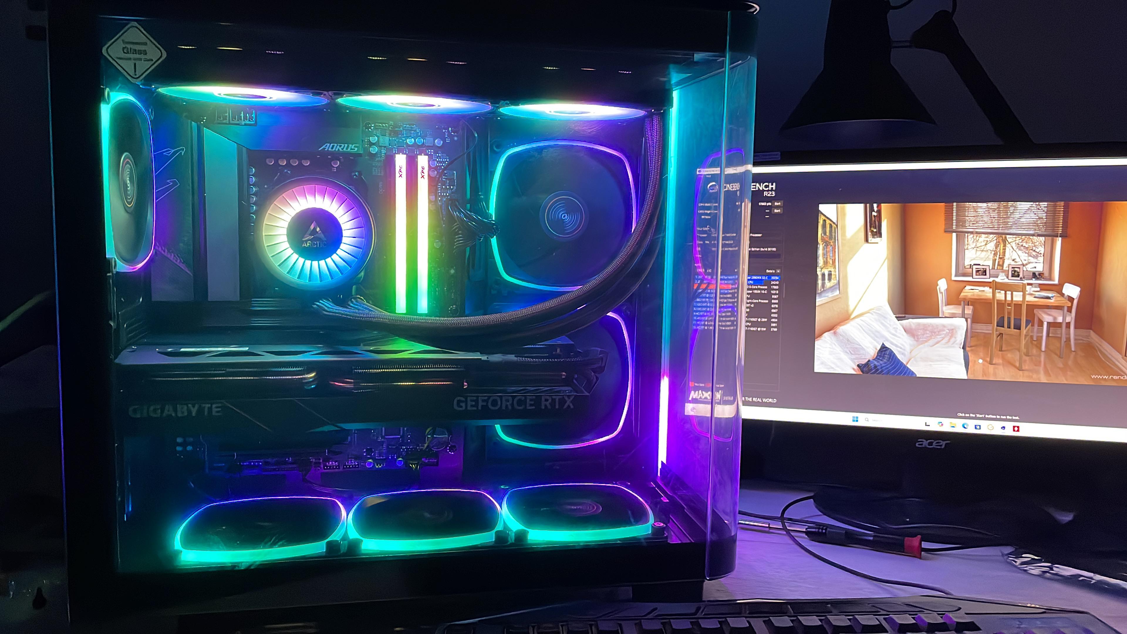 PC gaming custom cu procesor AMD Ryzen 7800X3D și placa video NVIDIA RTX 4070TI